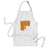 orange stop water pollution aprons