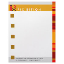 Orange Stripe Letterhead by pixibition Orange Stripe Letterhead