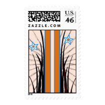 Orange Stripe Postage Stamps