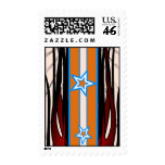 Orange Stripe Postage Stamp