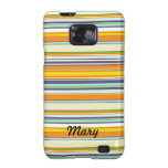 Orange striped design samsung galaxy case