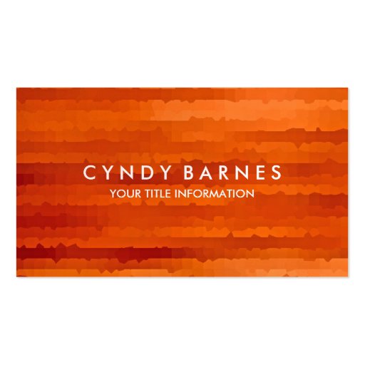 Orange Stripes Business Card (front side)
