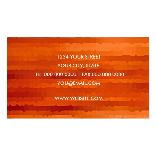 Orange Stripes Business Card (back side)