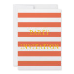 Orange Stripes Party Invitation
