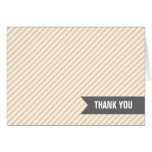 Orange Stripes Thank You Notes Greeting Card