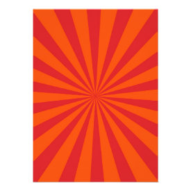 Orange Sun Burst Sun Rays Pattern Announcement