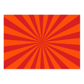Orange Sun Burst Sun Rays Pattern Business Card