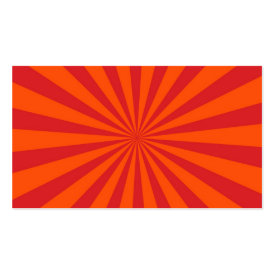 Orange Sun Burst Sun Rays Pattern Business Cards