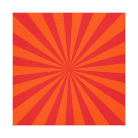 Orange Sun Burst Sun Rays Pattern Canvas Prints