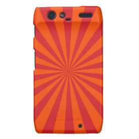 Orange Sun Burst Sun Rays Pattern Droid RAZR Covers