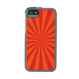 Orange Sun Burst Sun Rays Pattern Cover For iPhone 5