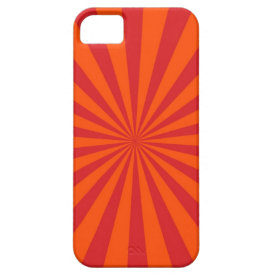 Orange Sun Burst Sun Rays Pattern iPhone 5/5S Cases