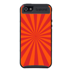 Orange Sun Burst Sun Rays Pattern Case For iPhone 5/5S