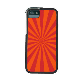 Orange Sun Burst Sun Rays Pattern Cover For iPhone 5/5S