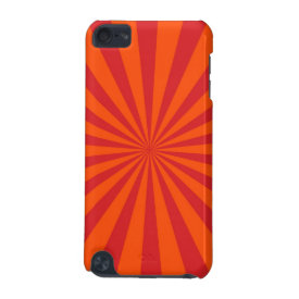 Orange Sun Burst Sun Rays Pattern iPod Touch (5th Generation) Case