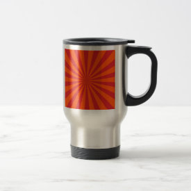 Orange Sun Burst Sun Rays Pattern Coffee Mug