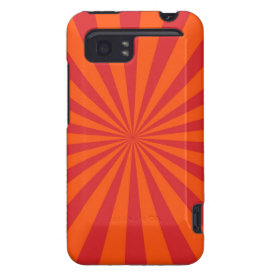 Orange Sun Burst Sun Rays Pattern HTC Vivid Cover