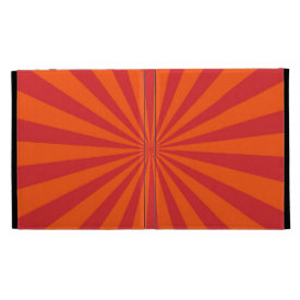 Orange Sun Burst Sun Rays Pattern iPad Case