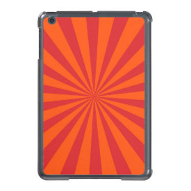 Orange Sun Burst Sun Rays Pattern iPad Mini Case