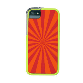 Orange Sun Burst Sun Rays Pattern iPhone 5 Case