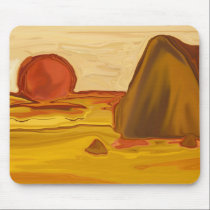 Orange Sun Mousepad mousepads