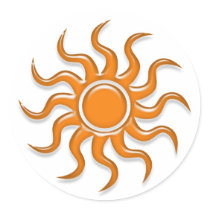 Orange Sun stickers by jaschlosser Orange Sun stickers