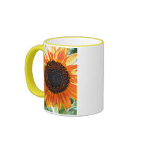 Orange Sunflower Bloom mugs