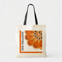 Orange Sunflower Tote Canvas Bag