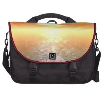 Orange Sunset Haze Sparkle Over Sea and Horizon Laptop Bag at  Zazzle