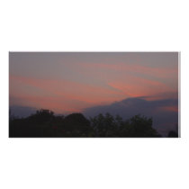 Orange Sunset Custom Photo Card