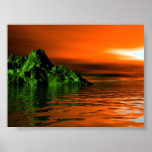 orange sunset poster