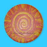 orange sunshine refrigerator magnet