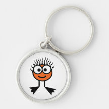 Orange Swim Character Key Ring Keychains