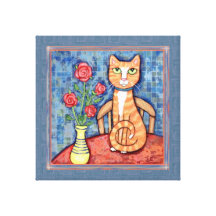 Orange Tabby Cat Gallery Wrapped Canvas Print