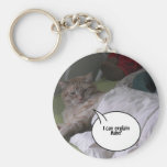 Orange Tabby Cat Humor Key Chains