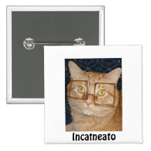 Orange Tabby Cat/Incognito Button