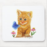 Orange Tabby Cat Kitten Mouse Pad