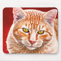 Orange Tabby Painting mousepads
