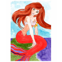 orange tail mermaid babydoll tshirt
