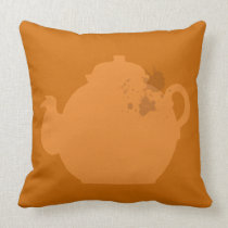 Orange tea pot pillows