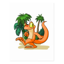 Orange Techo on a Mystery Island quest Post Cards