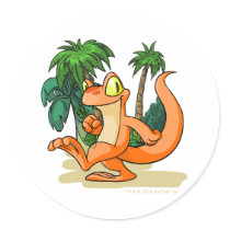Orange Techo on a Mystery Island quest stickers
