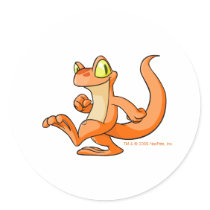 Orange Techo on a quest stickers