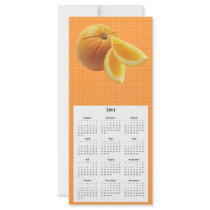Orange Telephone and Calender card Custom Rack Cards