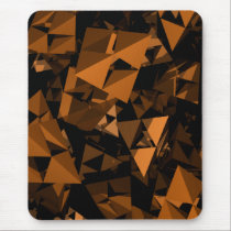Orange Tetrahedron Mousepad mousepads