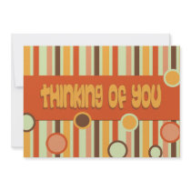 orange thinkin of you invitations