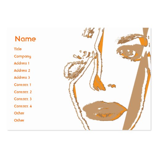 Orange Thinking - Chubby Business Card Templates (front side)
