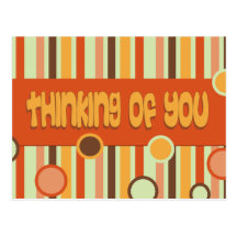 orange thinking of you postcards