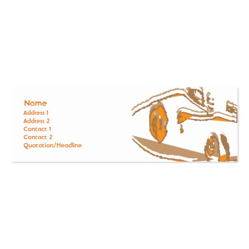 Orange Thinking - Skinny Business Card Templates