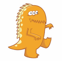 orange three eyed dino monster cut outs